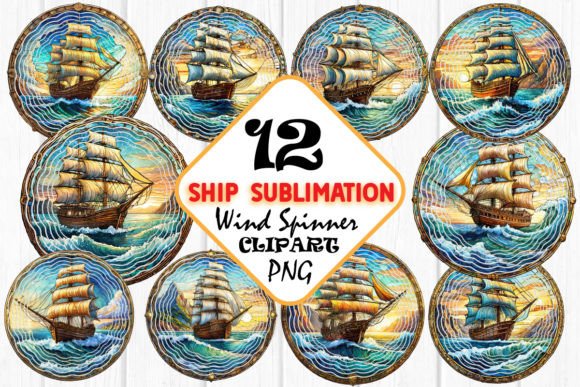 Download Ship Wind Spinner Sublimation PNG - Premium Resources